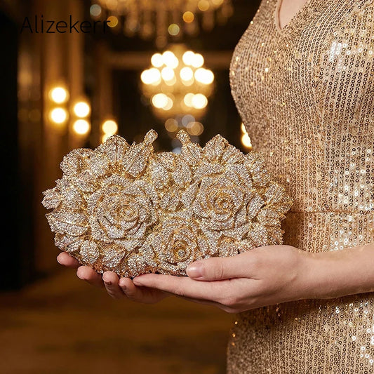 Sparkling Rose Clutch Elegance