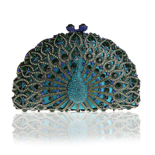 Sparkling Peacock Clutch
