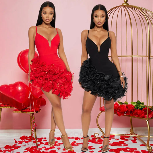 Elegant Red Party Dress