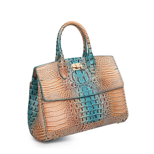 Elegant Crocodile Pattern Handbag Set